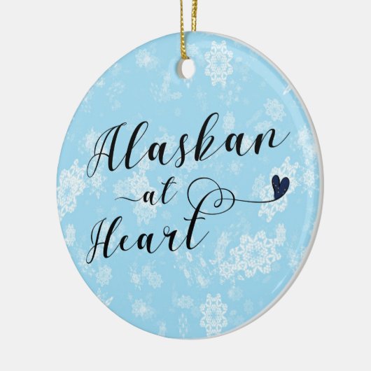 Alaskan au coeur, ornement d'arbre de Noël, Alaska (Gauche)