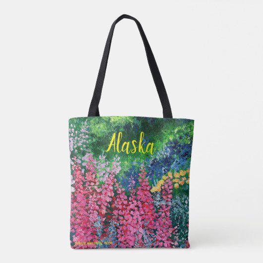 Alaskan Chick Canvas Canvas tas_Herfst Fireweed op Draagtas (Achterkant)