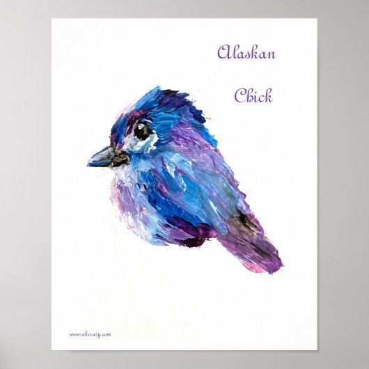 Alaskan Chick Poster over waardematt (Voorkant)