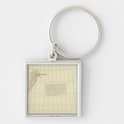 Alaskan Coast Map Sleutelhanger (Voorkant)