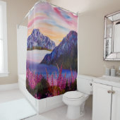 Alaskan Cotton Candy Mountain Douche rideau (En situation)