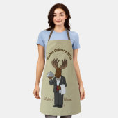 Alaskan Culinaire Kunstenaars Maitre d'Moose Apron Schort (Gedragen)