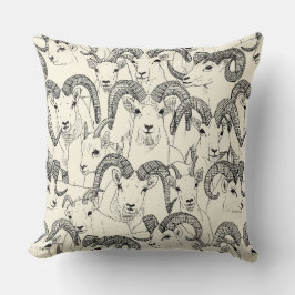 Alaskan Dall schaap zwarte parel Kussen