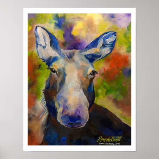 Alaskan de heer Moosey Moose Moose Print (Voorkant)