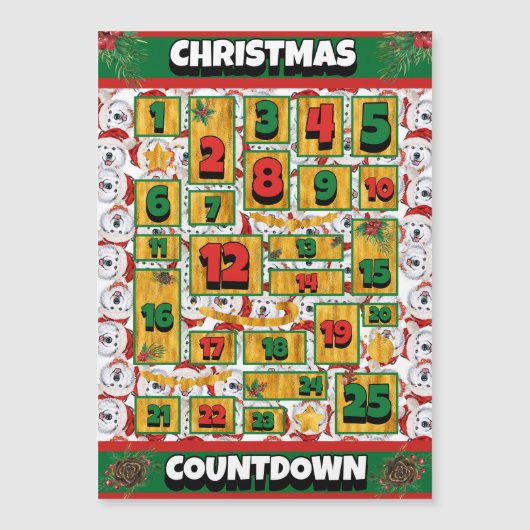 Alaskan Dog Counting Kerstmis Advent Calendar (Voorkant)