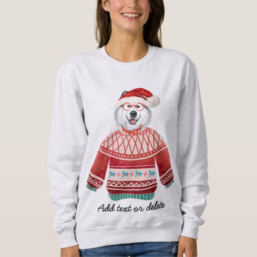 Alaskan Dog Ugly Kerstmis Dog Mam Sweatshirt (Voorkant)