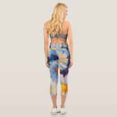 Alaskan Drazy Daisies Capri Yoga Leggings (Verso)