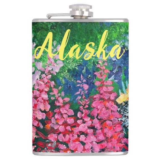 Alaskan Fireweed Flask Heupfles (Voorkant)