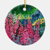 Alaskan Fireweed Ornament_ALASKA eCeramic Ornament (Voorkant)