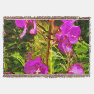Alaskan Fireweed Pink Wildflower Abstract Deken