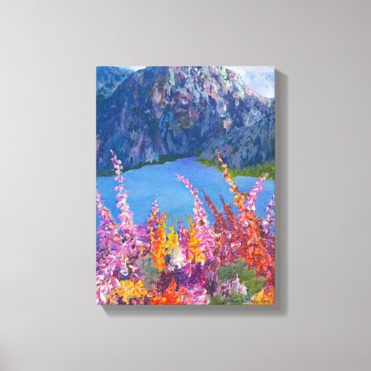 Alaskan Fireweed Stretched Canvas afdrukken (Voorkant)