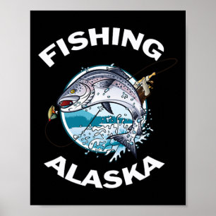 Alaskan Fish Alaska's Wilde zalm Souvenir Vist Poster
