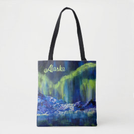 Alaskan Glacial Reflections & Borealis canvas tas