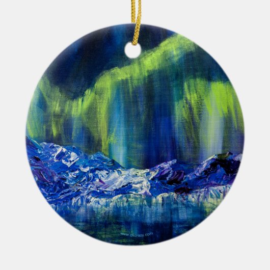 Alaskan Glacial Reflections keramisch ornament (Voorkant)