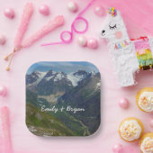 Alaskan Glacier-Carved Valley Papieren Bordje (Feest)