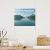 Alaskan Glaciers w/ Scripture verse of God's genad Poster (Keuken)