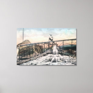 Alaskan Gold Mining Operation Sluice Box Canvas Afdruk