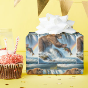 Alaskan Grizzly Beer Gevist Cadeaupapier