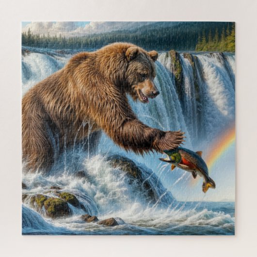 Alaskan Grizzly Beer Gevist Legpuzzel (Verticaal)
