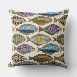 Alaskan halibut parelhol kussen