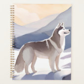 Alaskan Husky | Dog Mountain Watercolor (Devant)