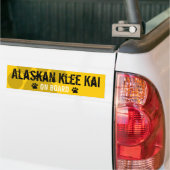 Alaskan Klee Kai aan boord Bumpersticker (Op Truck)