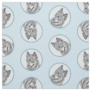 Alaskan Klee Kai AKK Husky Schilderen Schattigee D Stof