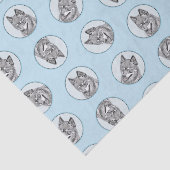 Alaskan Klee Kai AKK Husky Schilderen Schattigee D Tissuepapier (Detail)