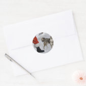 Alaskan Klee Kai kerstcadeaus Ronde Sticker (Envelop)