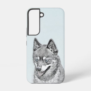 Alaskan Klee Kai Painting - Cute Original Dog Art Samsung Galaxy Hoesje
