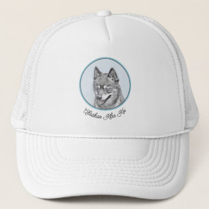 Alaskan Klee Kai Painting - Cute Original Dog Art Trucker Pet