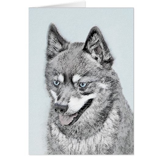 Alaskan Klee Kai Peinture - Cute Original Chien Ar (Devant)