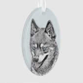 Alaskan Klee Kai Peinture - Cute Original Chien Ar (devant)
