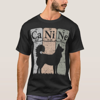 Alaskan Klee Kai Periodiek Systeem Elementen Hond T-shirt