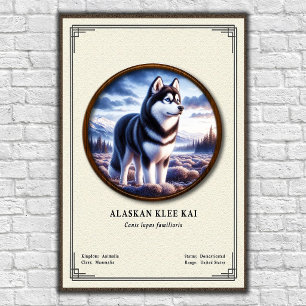 Alaskan Klee Kai Zoölogie Serie Poster