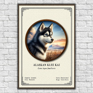 Alaskan Klee Kai Zoölogie Serie Poster