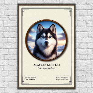 Alaskan Klee Kai Zoölogie Serie Poster