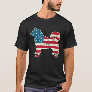 Alaskan Malamute 4e juli Hondenliefhebber Mannen V T-shirt