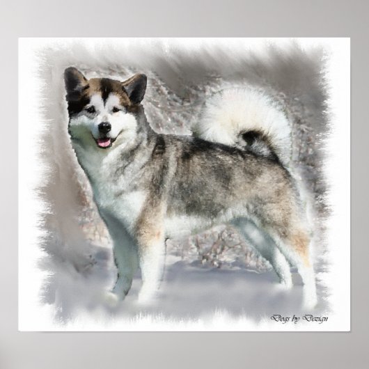 Alaskan Malamute Art Print Gifts (Voorkant)