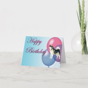 Alaskan Malamute Birthday Card Kaart