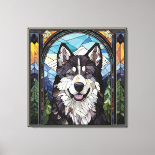 Alaskan Malamute Canvas Art Afdruk