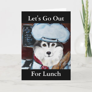 Alaskan Malamute Chef Feestdagen Kaart