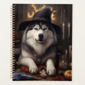 Alaskan Malamute Citrouilles Halloween effrayant (Devant)