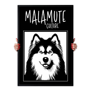 Alaskan Malamute Cultuur Edgy Pop Art Poster