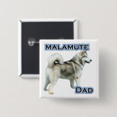 Alaskan Malamute Dad 4 - Button (Voorkant /achterkant)
