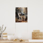 Alaskan Malamute Dog Art Imprimer Poster (Cuisine)