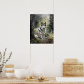 Alaskan Malamute Dog Art Imprimer Poster (Cuisine)