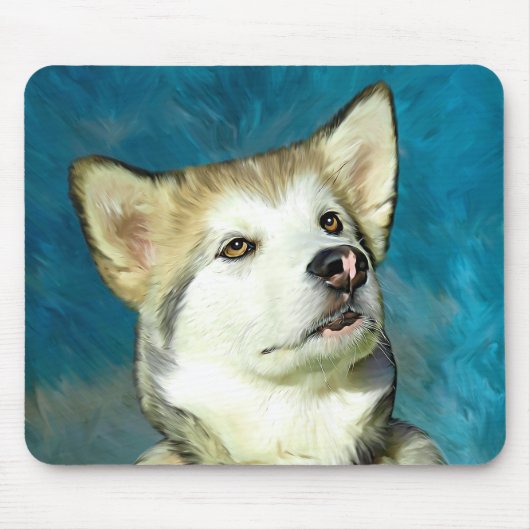 Alaskan Malamute Dog Art Muismat (Voorkant)