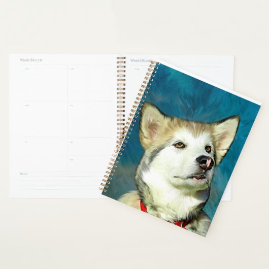Alaskan Malamute Dog Art Planner (Display)