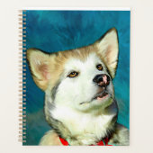 Alaskan Malamute Dog Art Planner (Voorkant)